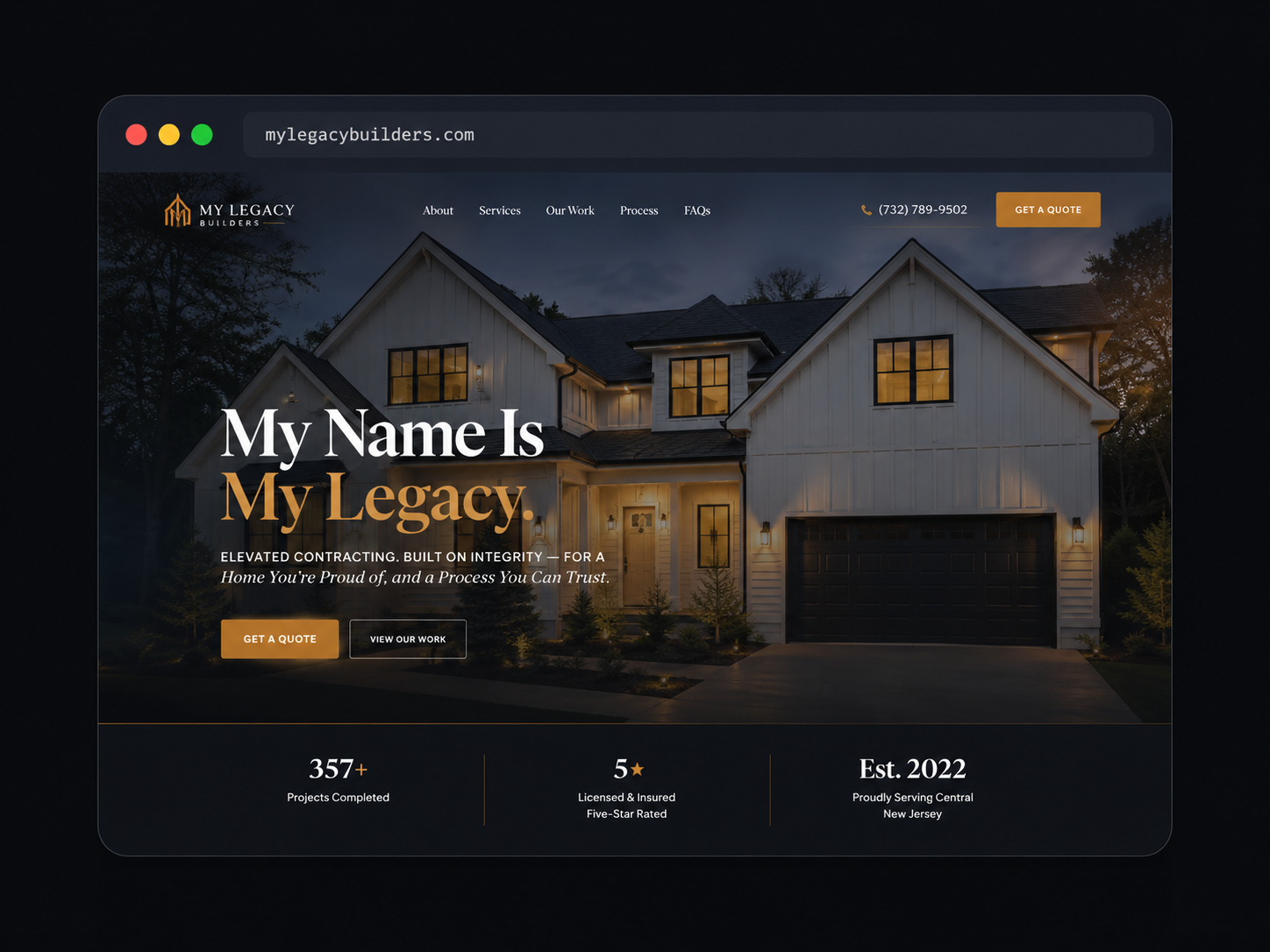 Island Breeze Construction website preview by Uplink Digital